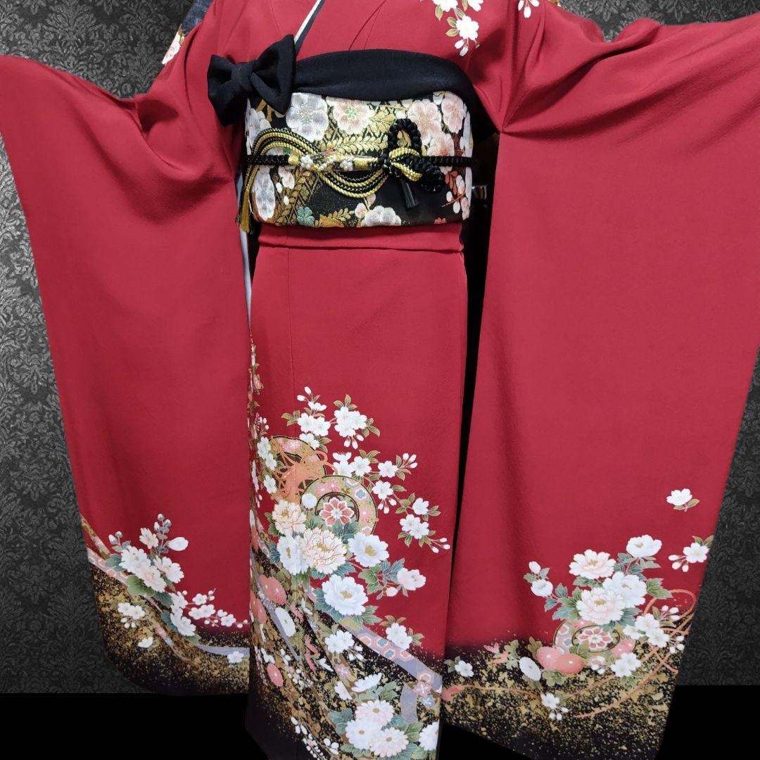 SALE中☆振袖フルセット・成人式・古典柄・金彩加工・金駒刺繍・やまと誂製