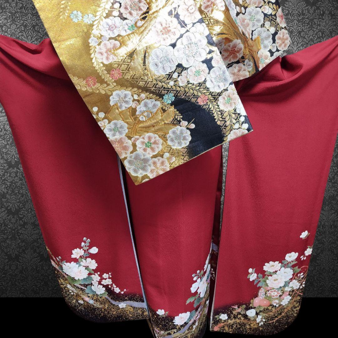SALE中☆振袖フルセット・成人式・古典柄・金彩加工・金駒刺繍・やまと誂製