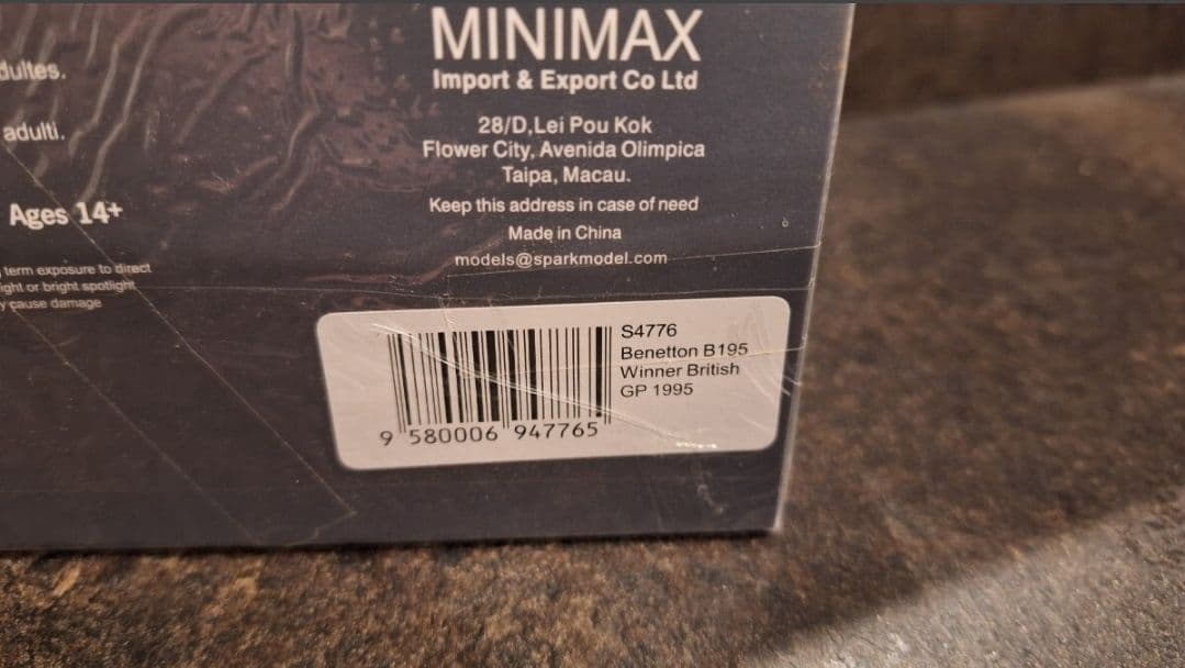 1/43 ベネトン B195 ジョニーハーバート 1995年イギリスGP　初優勝