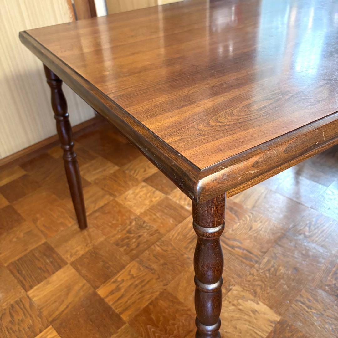 木製ダイニングテーブル アンティーク　昭和レトロ