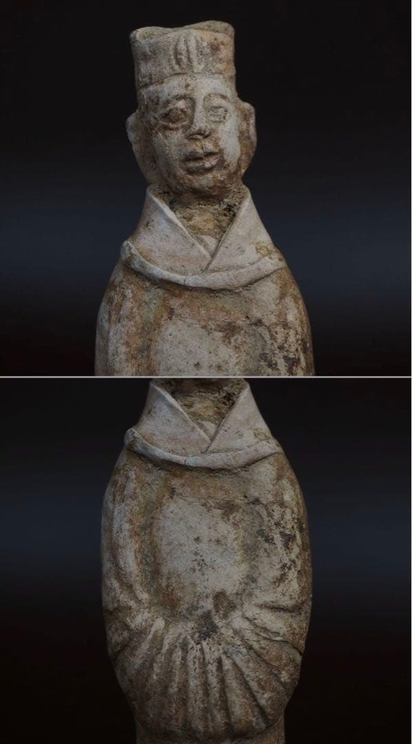 送料無料　中国古玩発掘品　副葬品　陶俑　高さ19ｃｍ