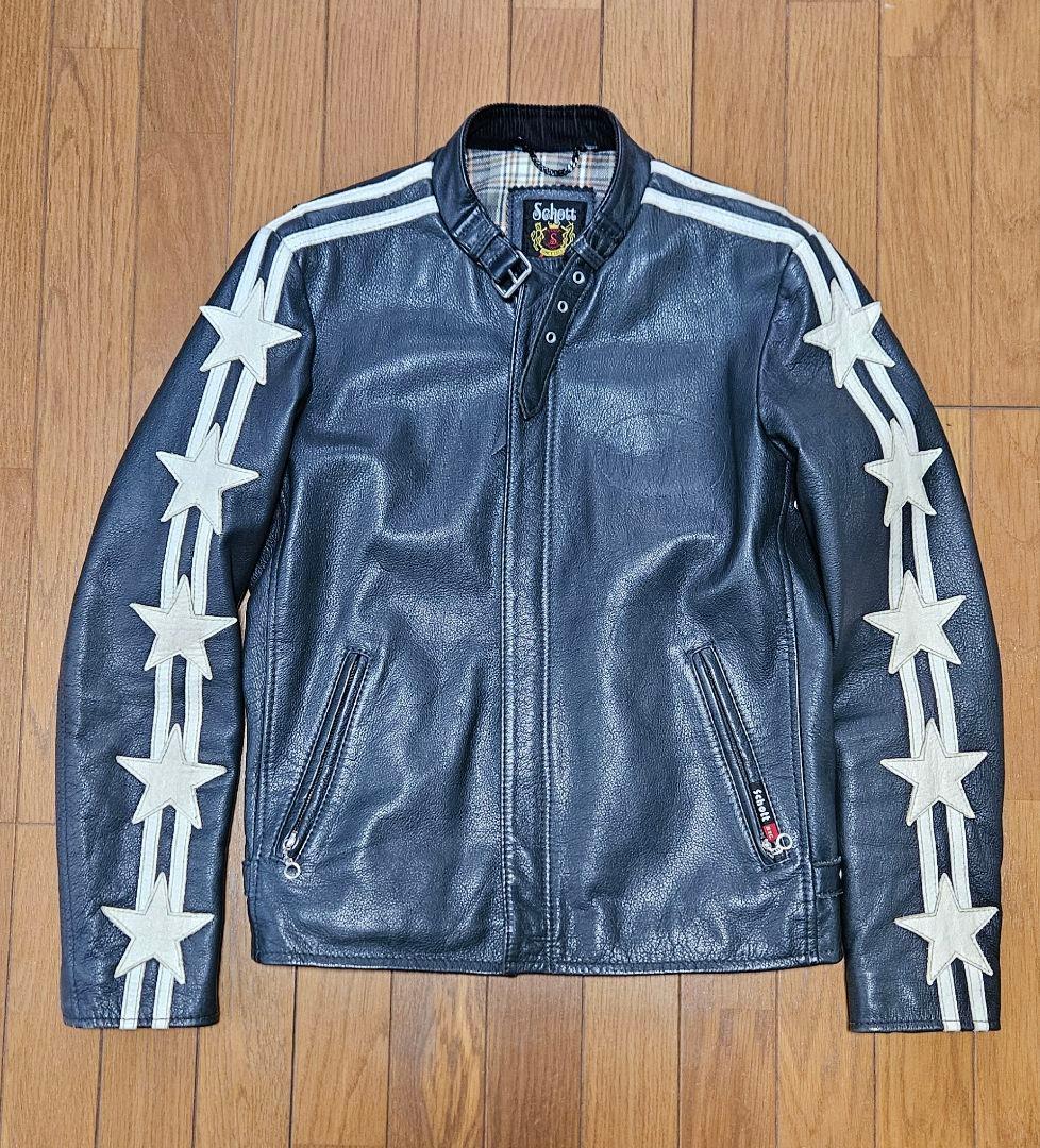 schott 100周年 シングルライダース　サイズS