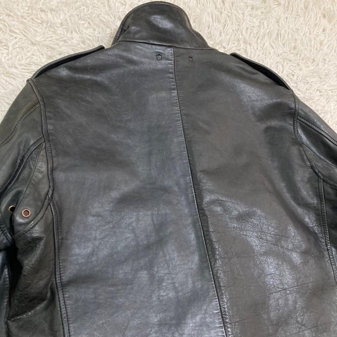 15654✨アヴィレックス XL ホースハイドレザージャケット 馬革 ライダース