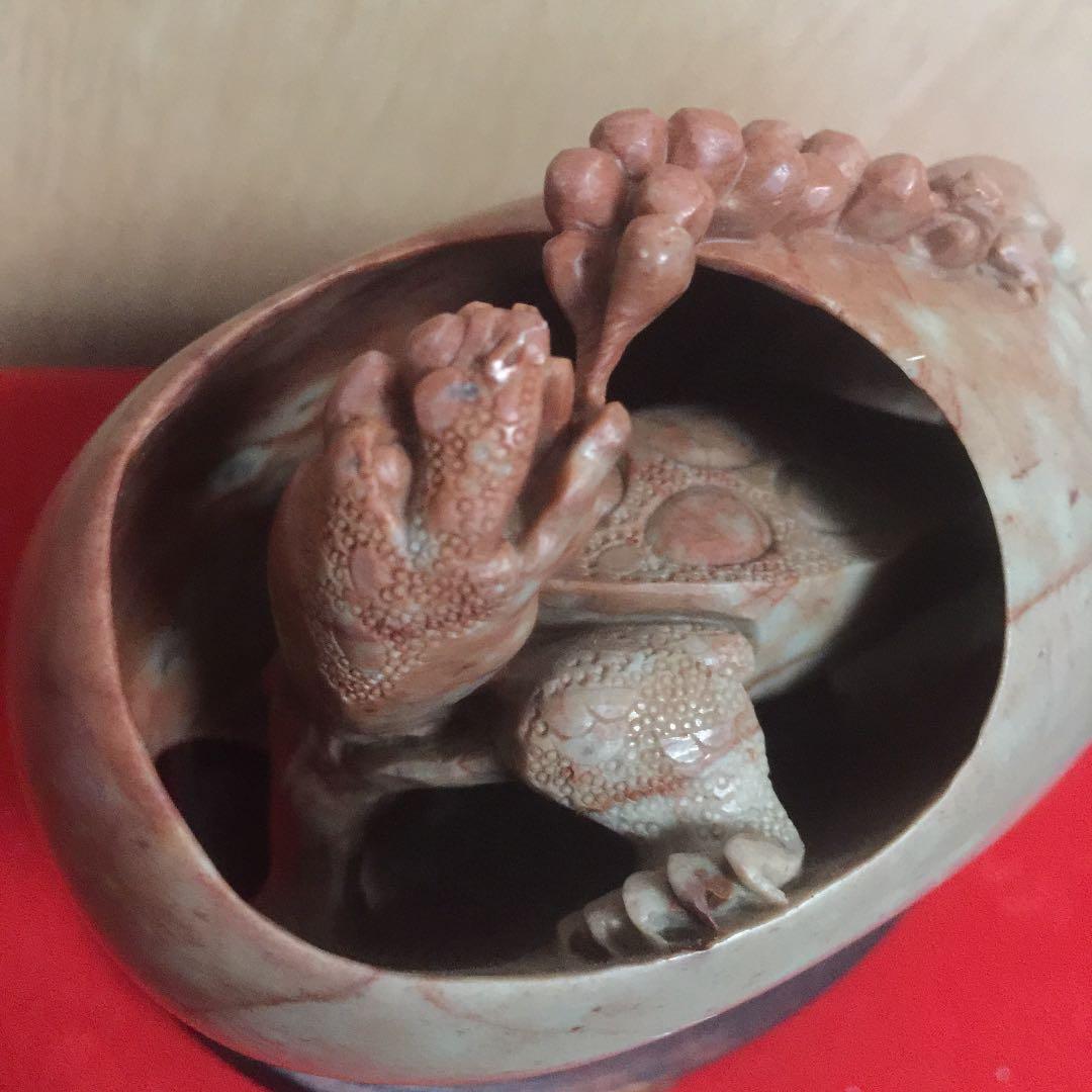 中国寿山石 細工 亀