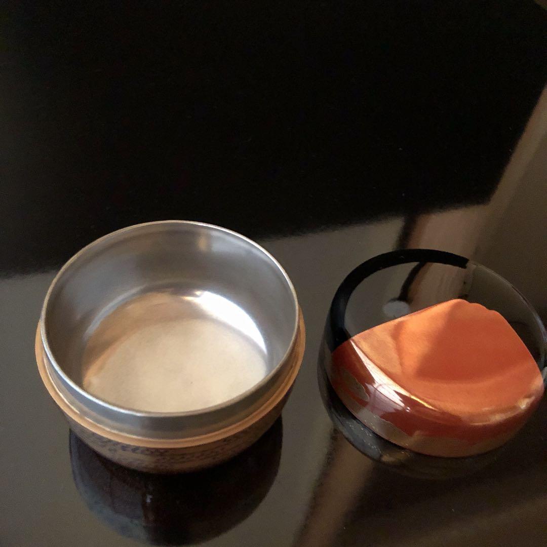 【未使用品】平棗　紅富士蒔絵　螺鈿　内銀地　細川司光　茶道具　共箱