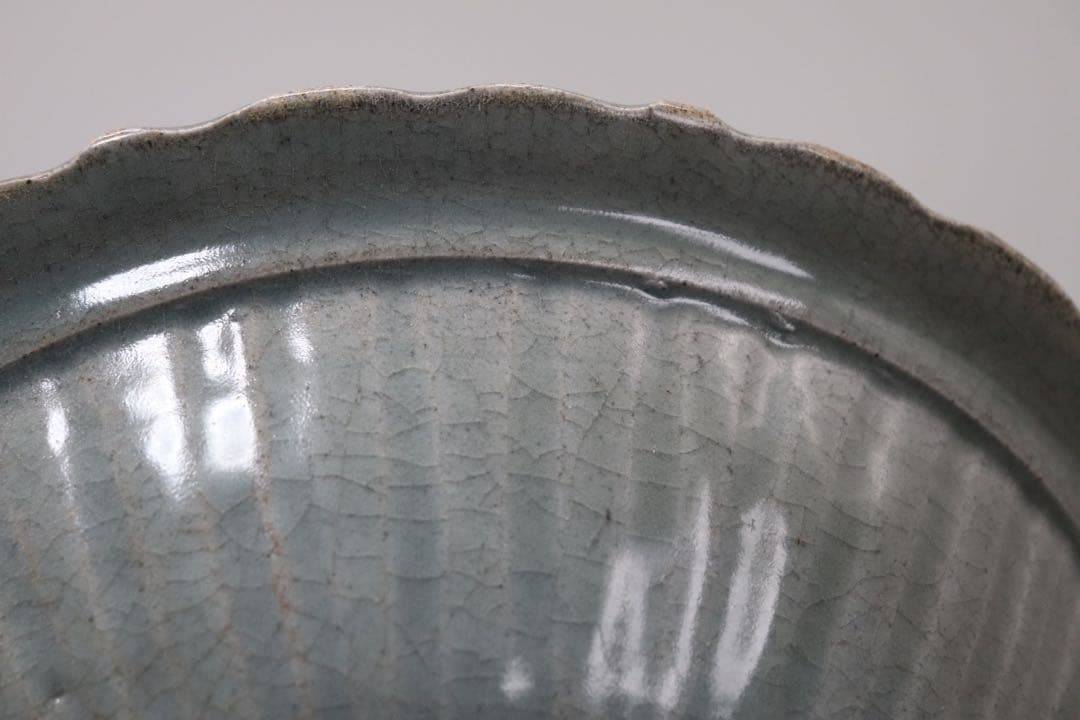 中国　明時代　青磁大皿　送料込み0929