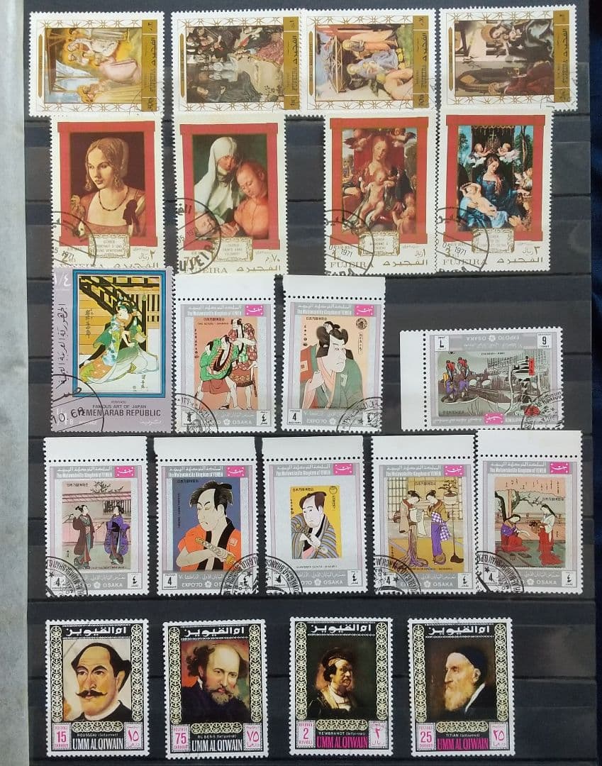 外国切手コレクション ガーナ南アサンマリノ他 大きな切手 三角切手 裸のマハ