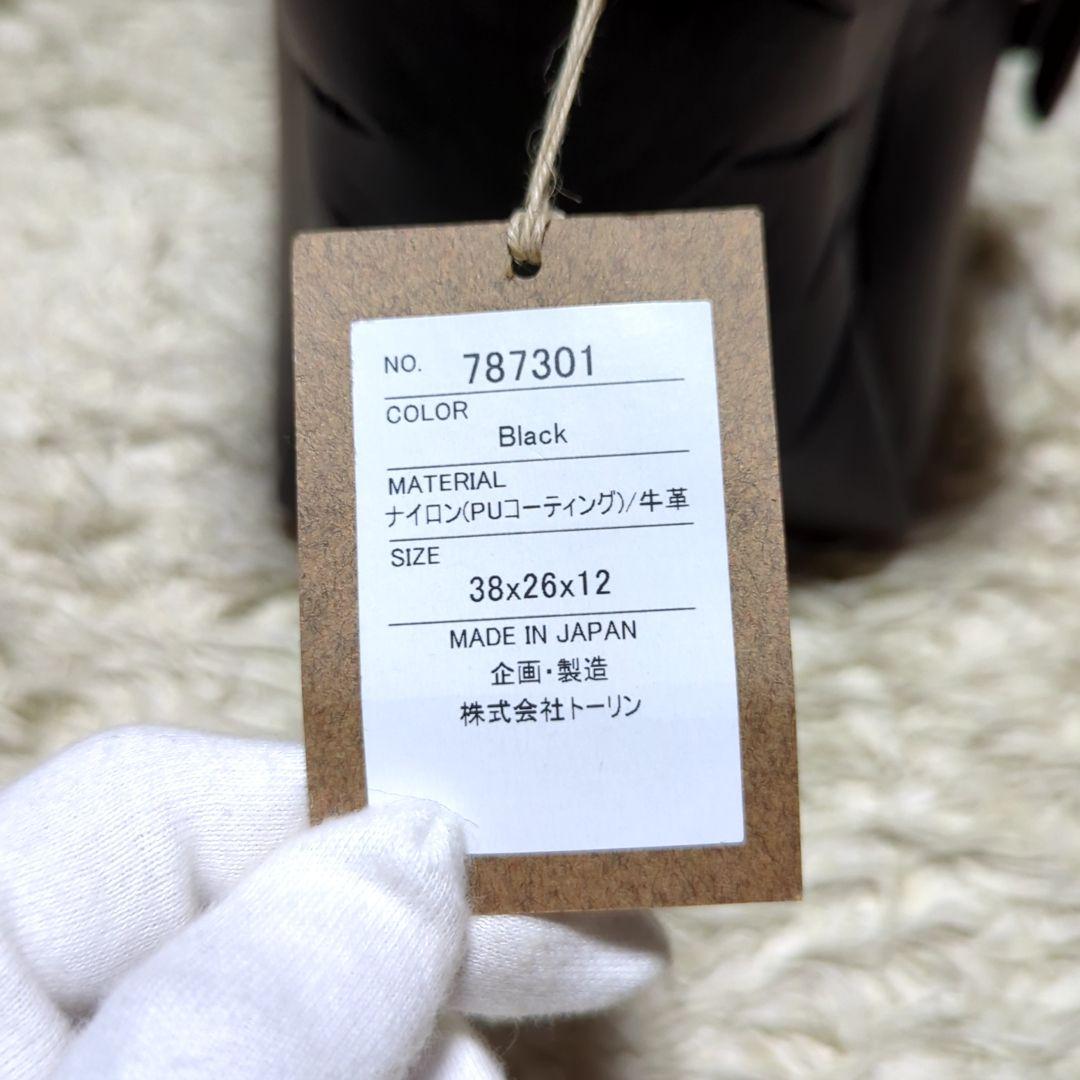 新品Lagasha ナイロン　PUコーティング　牛革　ショルダー　ハンド　バッグ