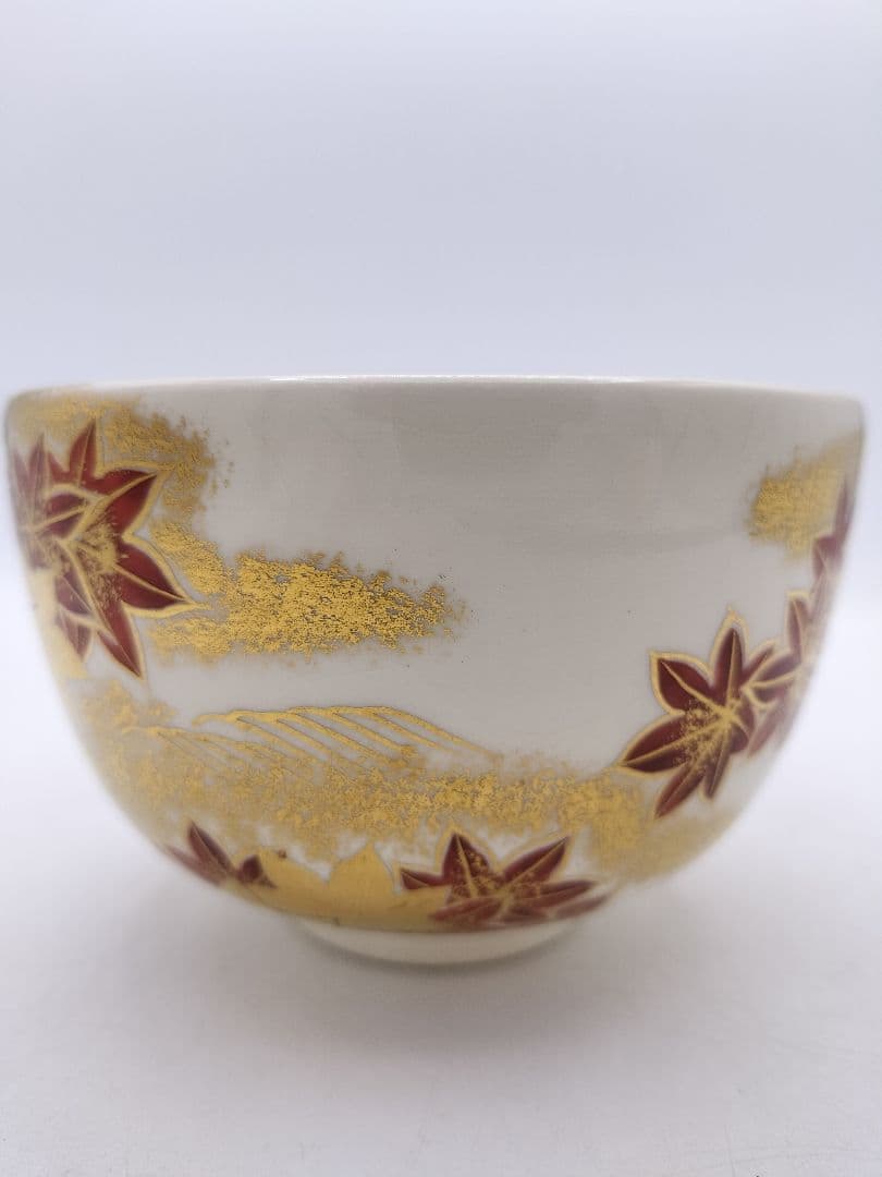 c643 茶碗 仁清 竜田川 平安御室窯 木箱 茶道具 古物