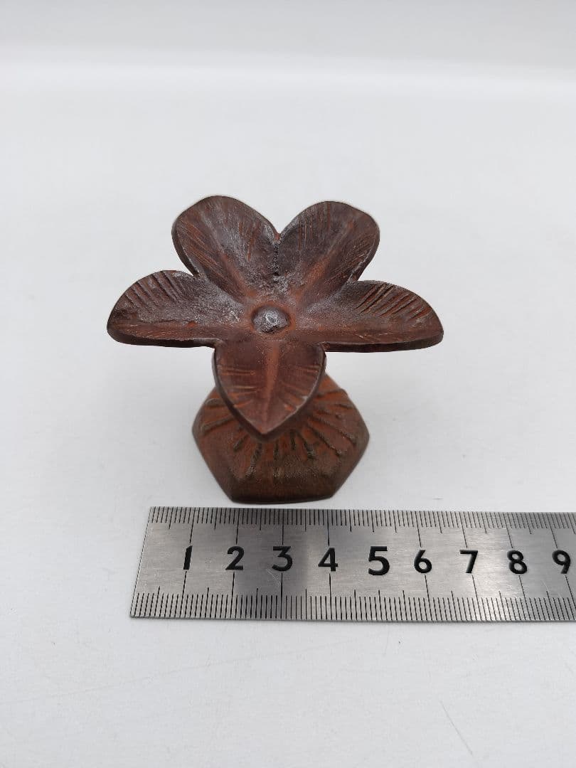 c289 蓋置 唐銅 突羽根 唐光 木箱 茶道具 古物