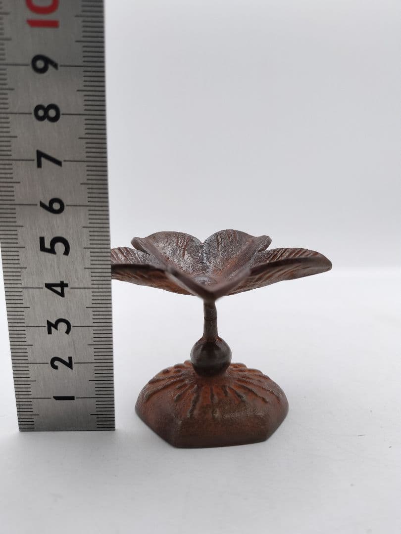 c289 蓋置 唐銅 突羽根 唐光 木箱 茶道具 古物