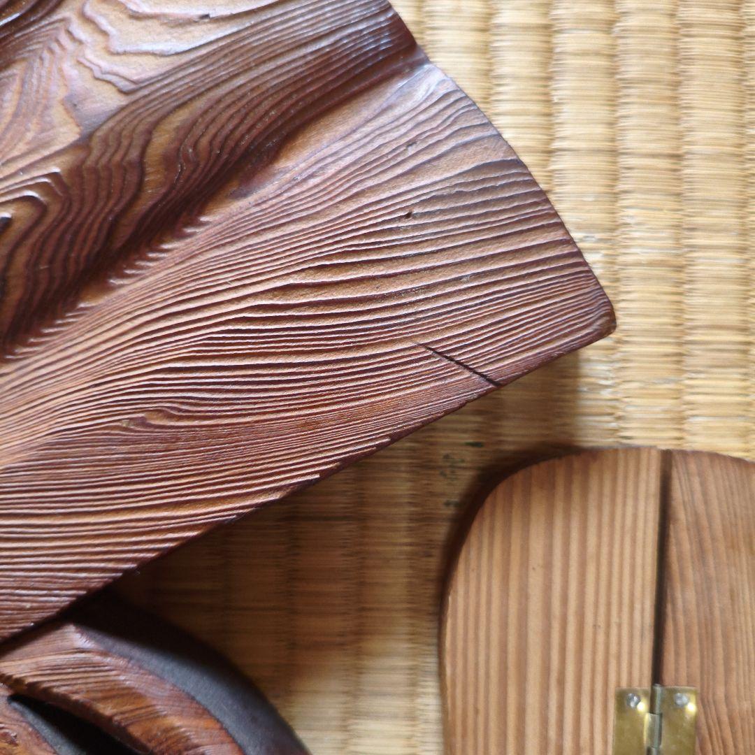 屋久杉 飾り扇 幅54cm 大型 壁掛け 彫刻 結び紐 木工芸品