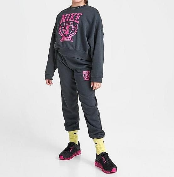 130 グレー ピンク ナイキ トレンド クルー パンツ セットアップ