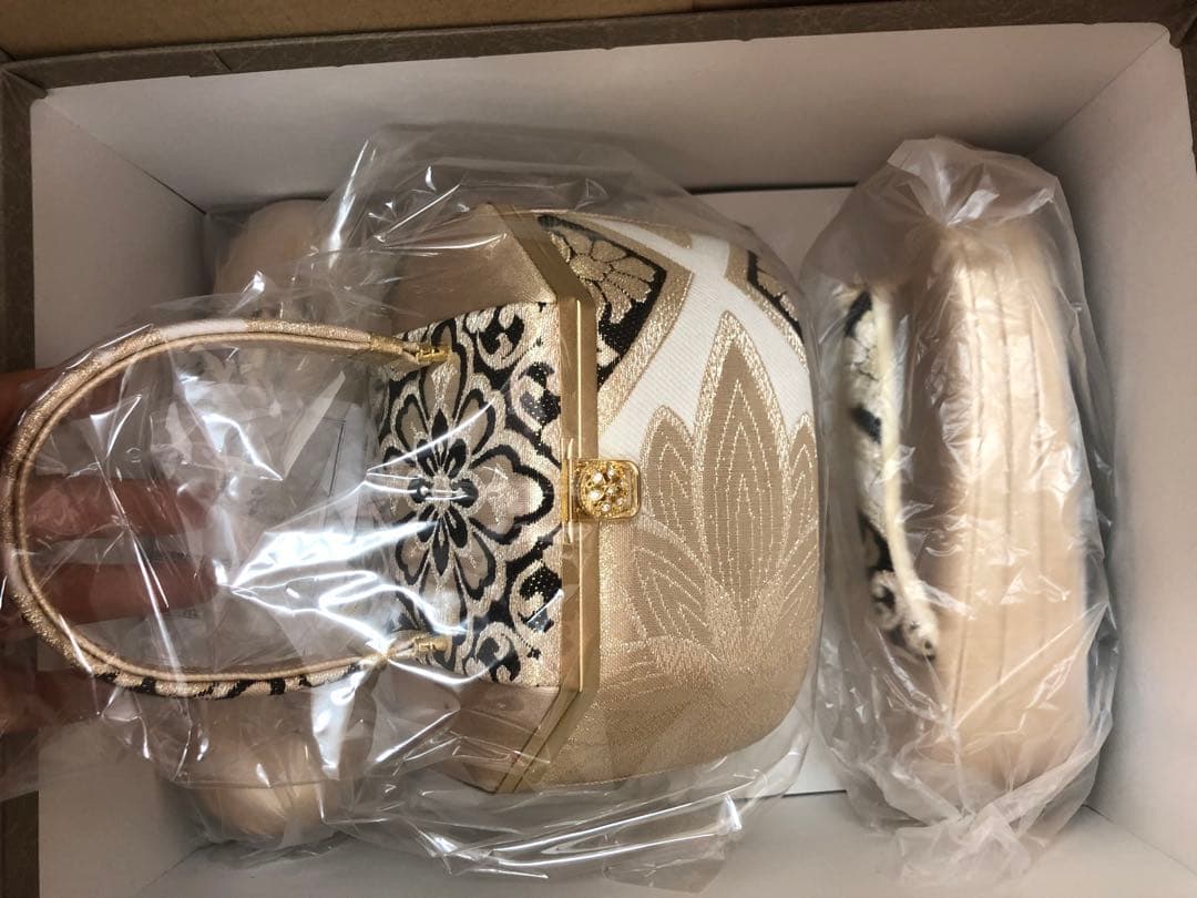 きもの館　創美苑 草履バッグセット 成人式 振袖用西陣帯地 正絹 3枚芯 日本製