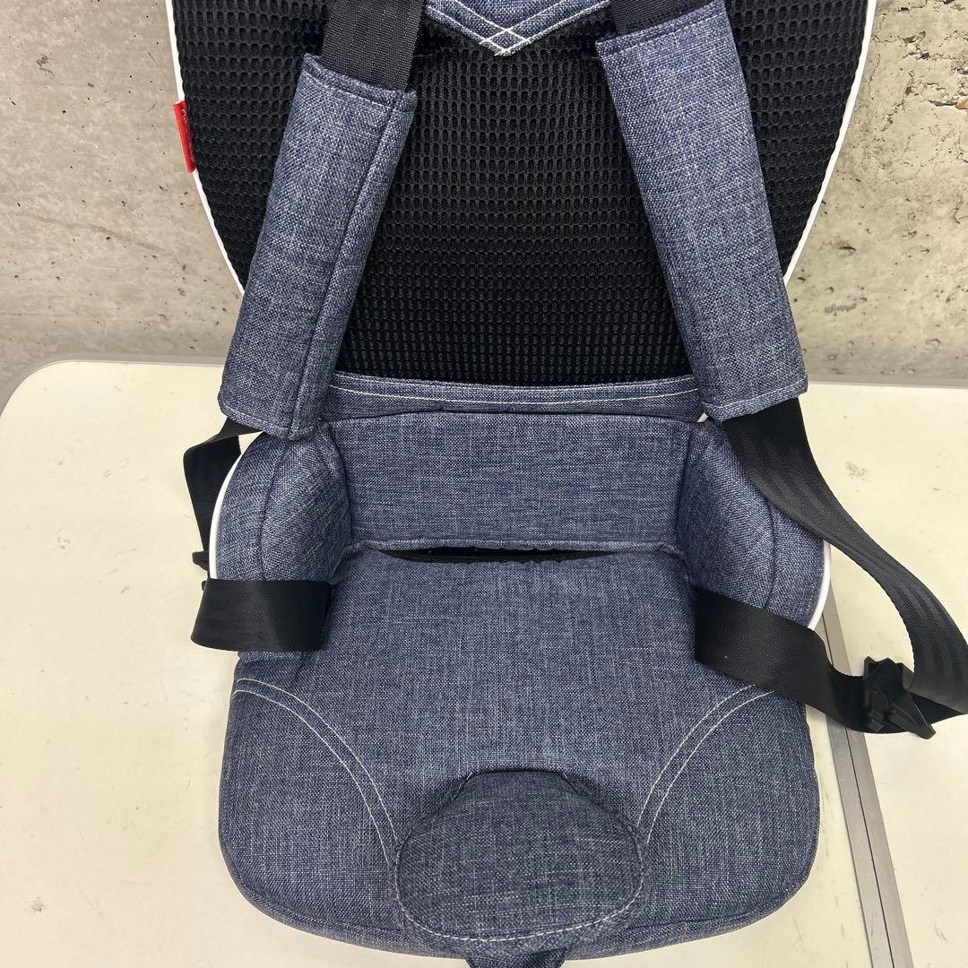 美品　日本育児　トラベルベストECプラス　デニム　チャイルドシート コンパクト