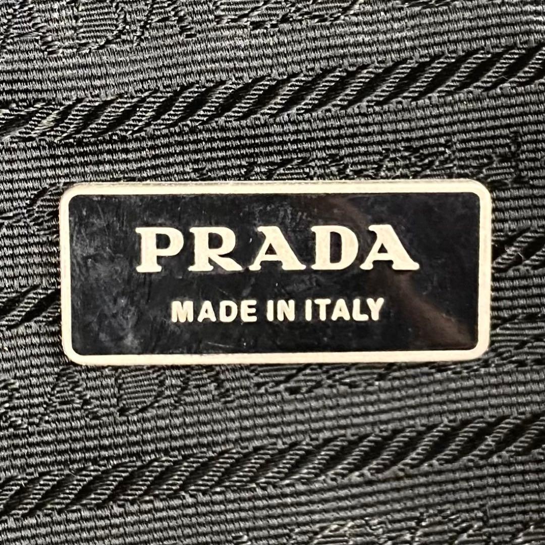 美品 A4可 PRADA ビジネスバッグ 2way 三角プレート ナイロン 黒