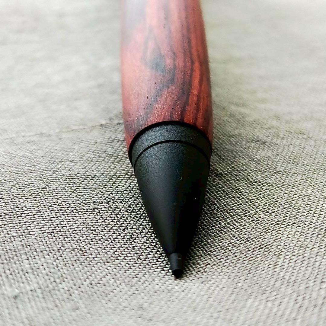 キングウッド　ハンドメイド　木軸シャープペン　0.5mm　天然木　ブラック