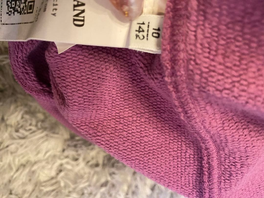 STONE ILAND パーカー　キッズ140cm グレイッシュパープル