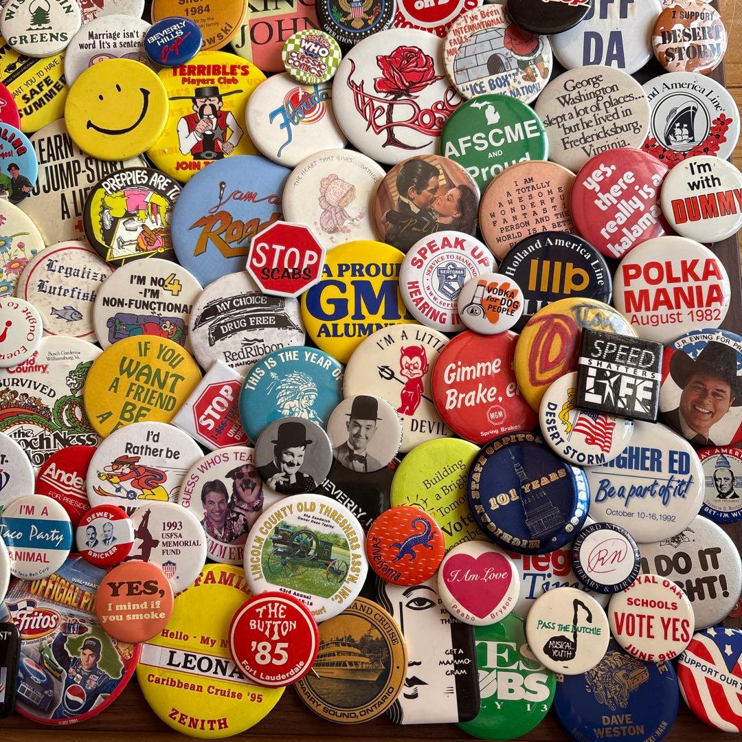 さ*ぼ様 USA缶バッジ150個OVER ／VINTAGE