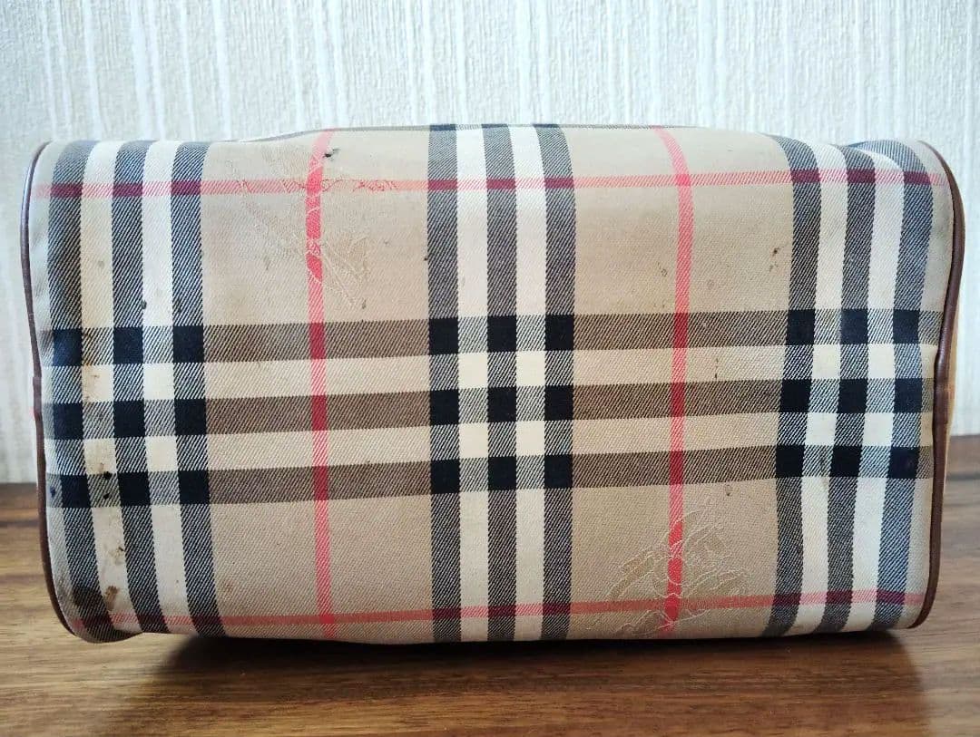 qhmirai　バーバリーズミニボストンバッグノバチェックシャードホース