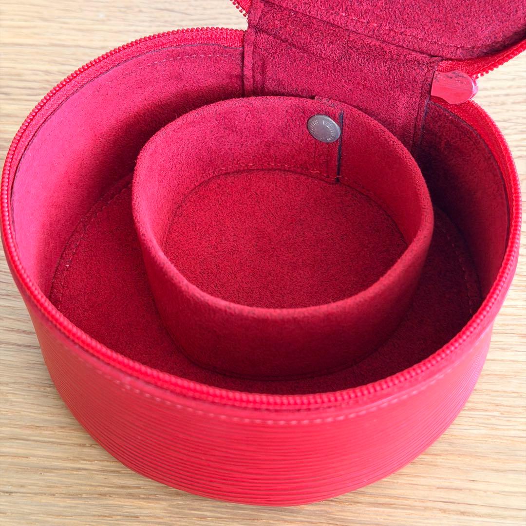 ルイヴィトン LV ジュエリーケース アクセサリーケース ポーチ エピ レッド