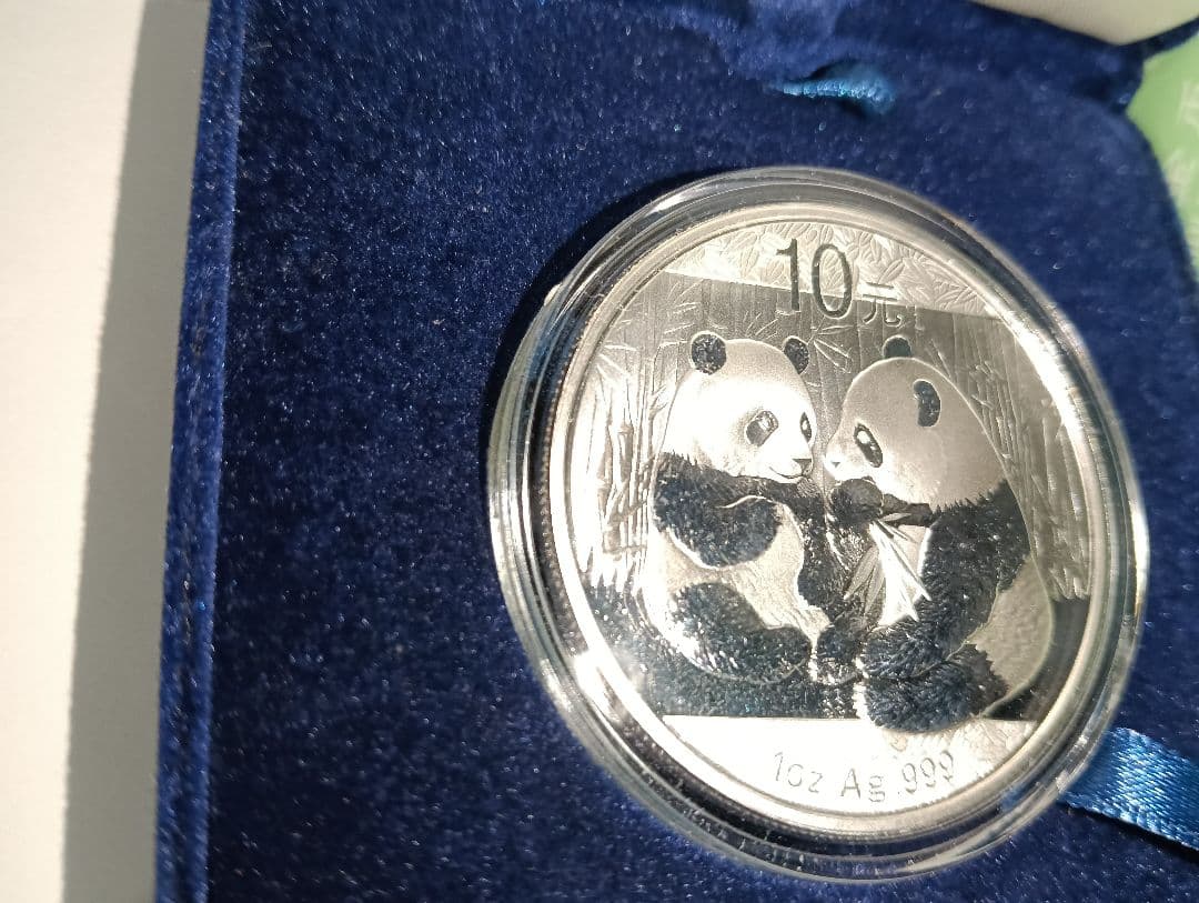 ⁂【2009年中国 パンダ銀貨 1オンス 】⁂品位.999 純銀製⁂　プリーフ