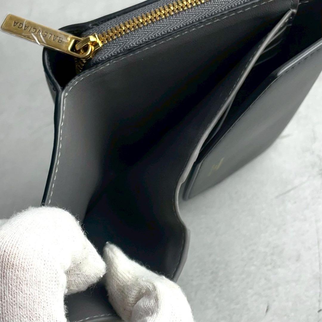 【現行 付属品完備】極美品 バレンシアガ Envelope 財布 黒 レザー