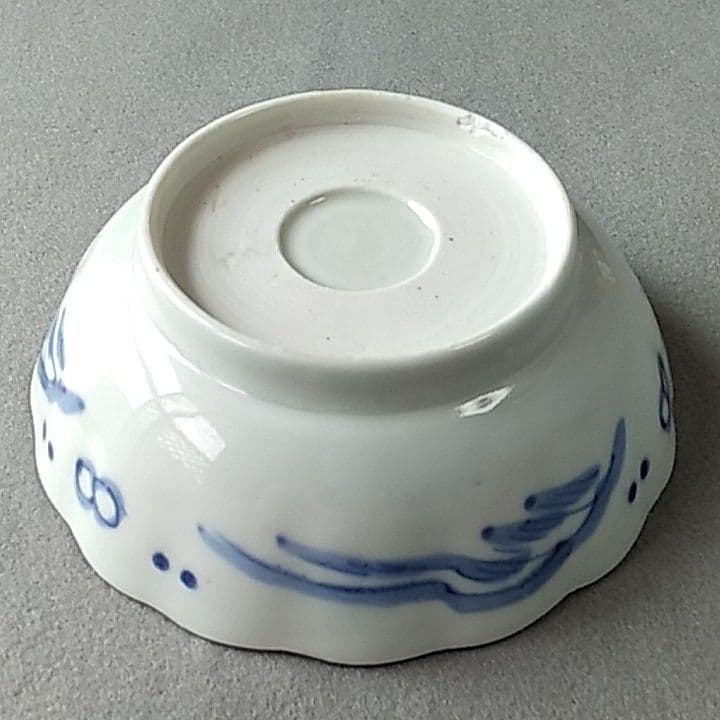 古伊万里波うさぎ文皿　古伊万里うさぎ文皿　古伊万里皿　古伊万里染付皿