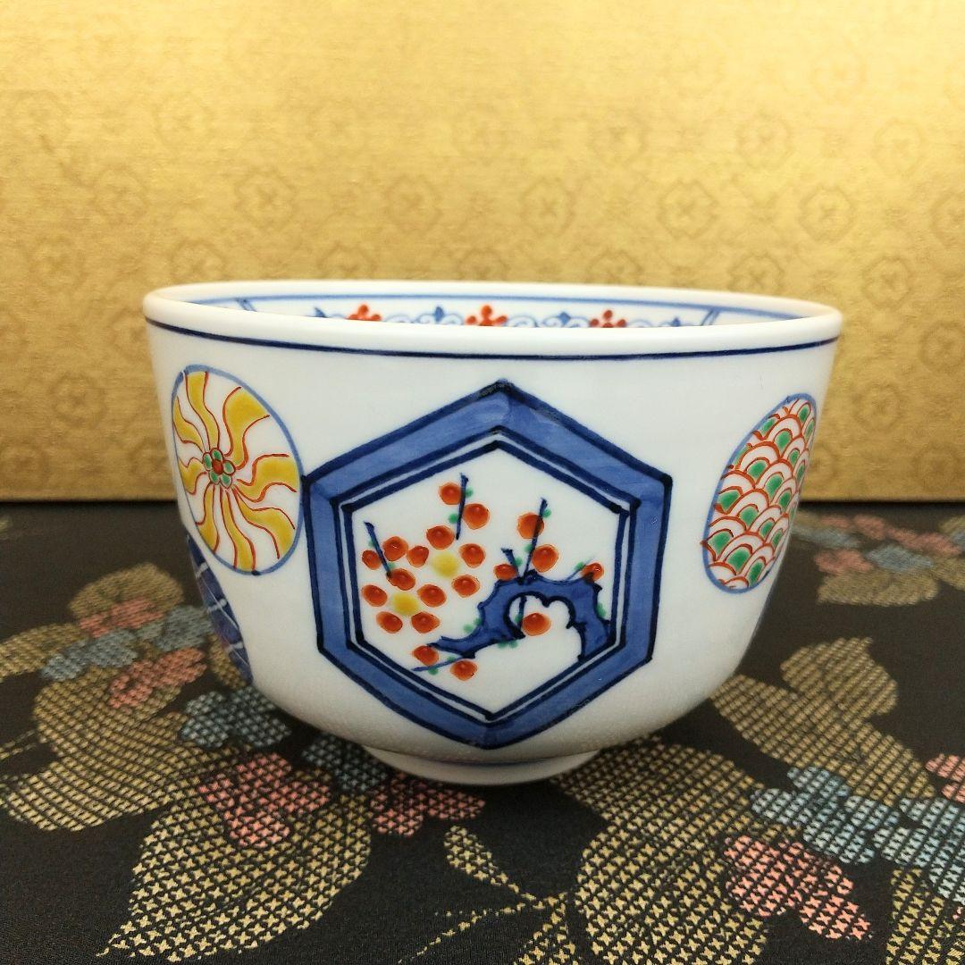 【お値下げしました！】茶道具　茶碗　五彩牧牛　紫翠釜　西村徳泉造