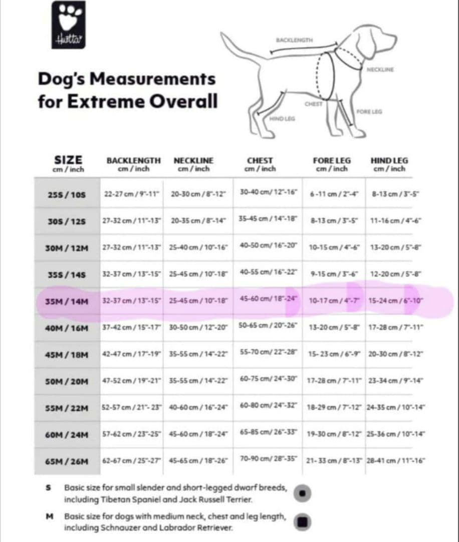 フルッタ　Hurtta エクストリームオーバーオール　35M