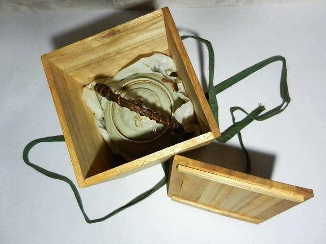 明治期の萬古焼名工「圓相舎　小川半助」作　手捻茶器（急須）