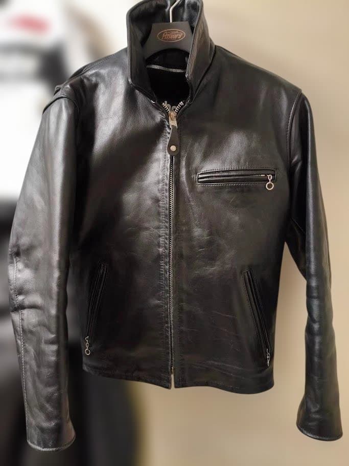 【美品】Schott 643 36 シングルライダース ボアライナー付トラッカー