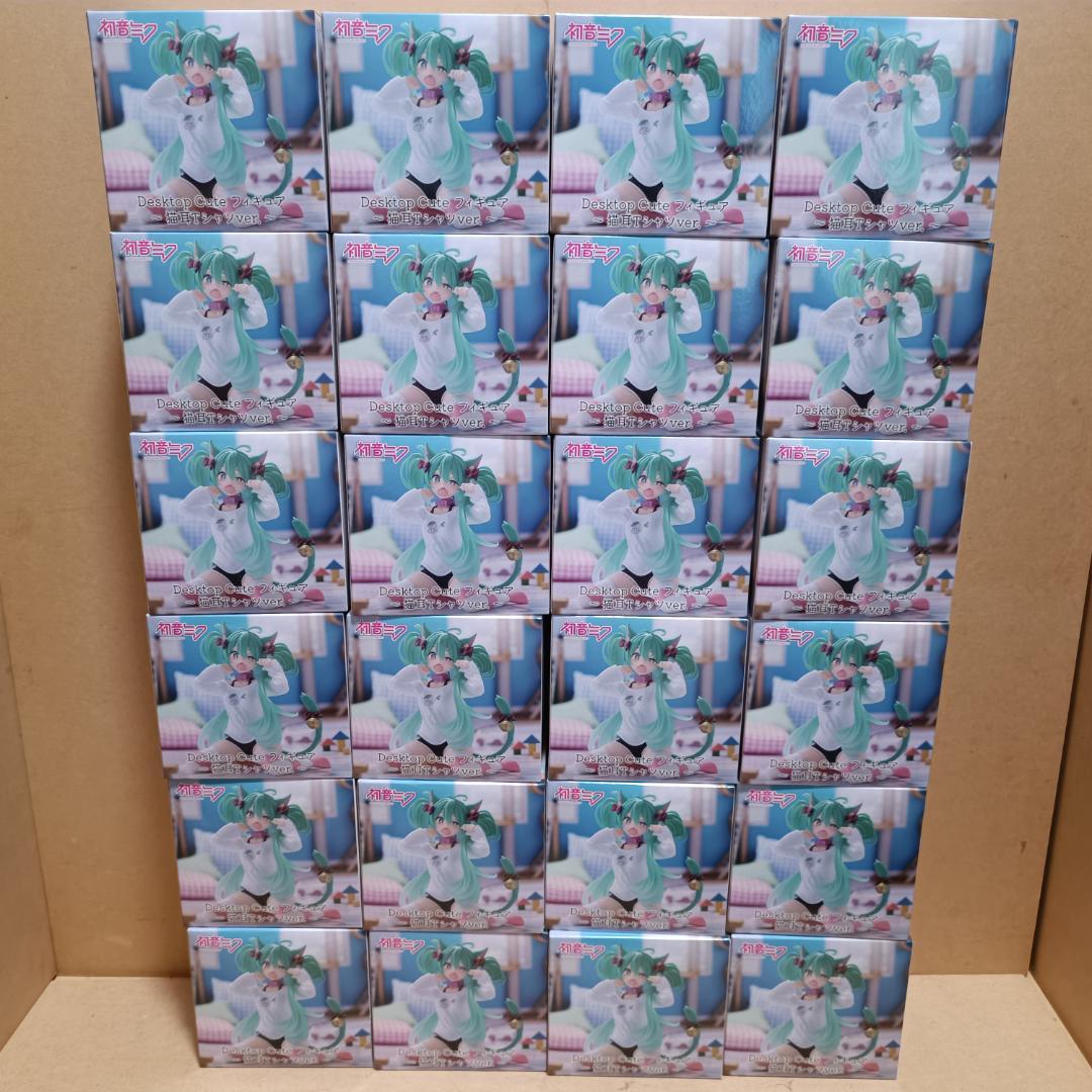 初音ミク Desktop cute フィギュア 猫耳Tシャツver 24体
