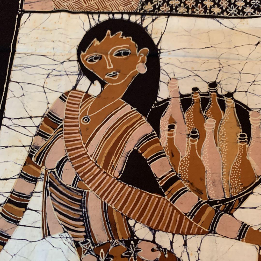 インドネシアで購入手描きバティック芸術品