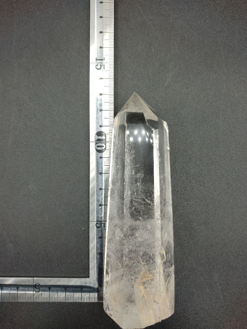 水晶 ポイント 約270g 置物 パワーストーン 台座付 【2-w】