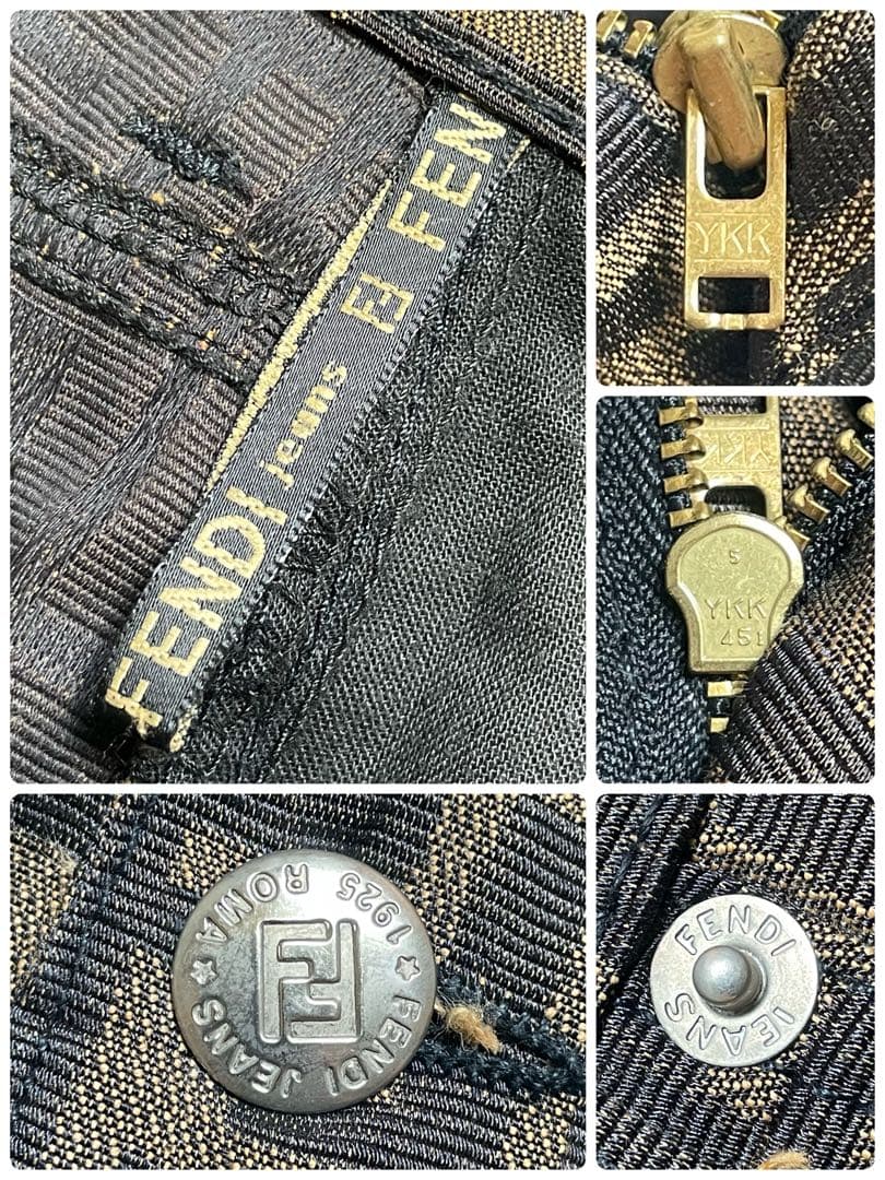 【美品】FENDI 膝丈 タイトスカート ズッカ 総柄 大きめ