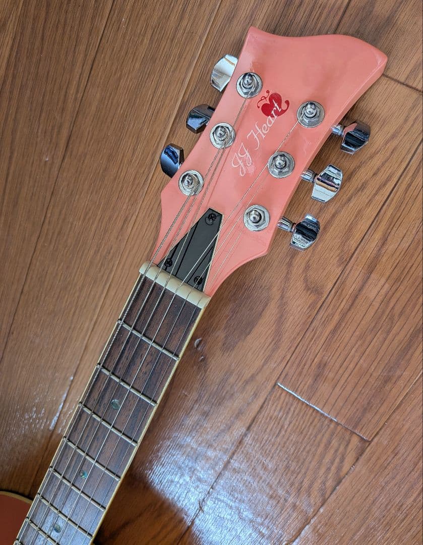 美品 JJ Heart アコースティックギター Pink ケース付き