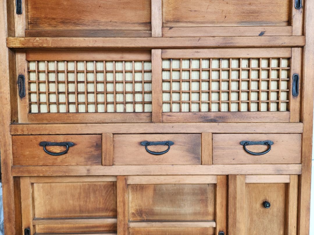 水屋箪笥　時代箪笥アンティークヴィンテージ古家具古民家古民具