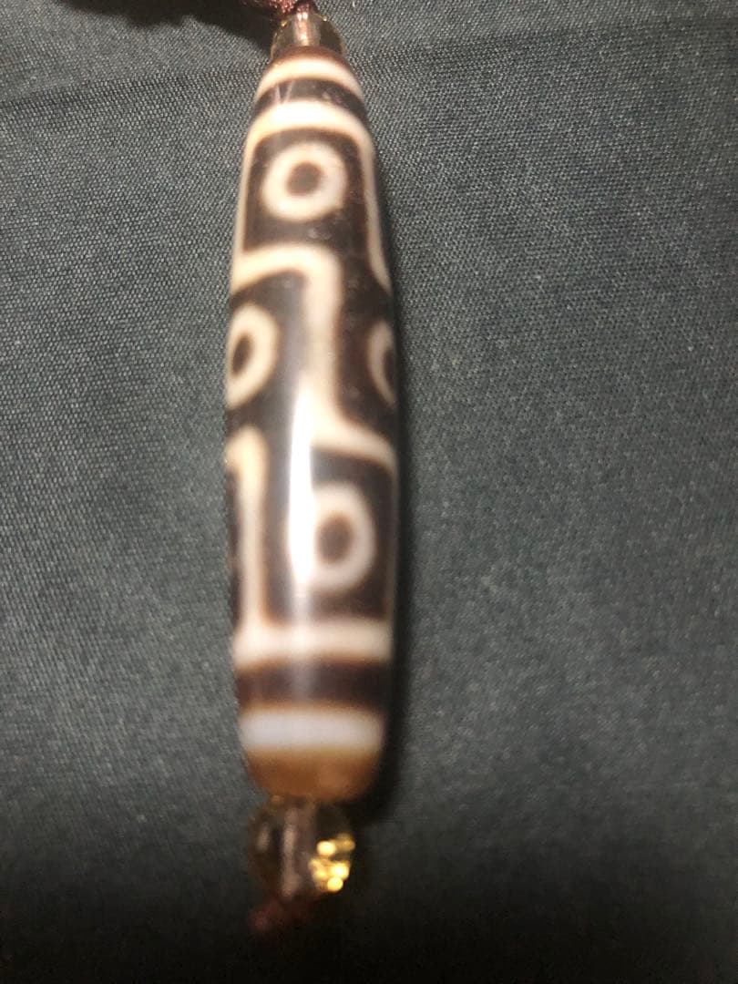 上肯老礦天珠‼️西蔵老礦手工伝承九眼天珠龍頭紐ネックレス