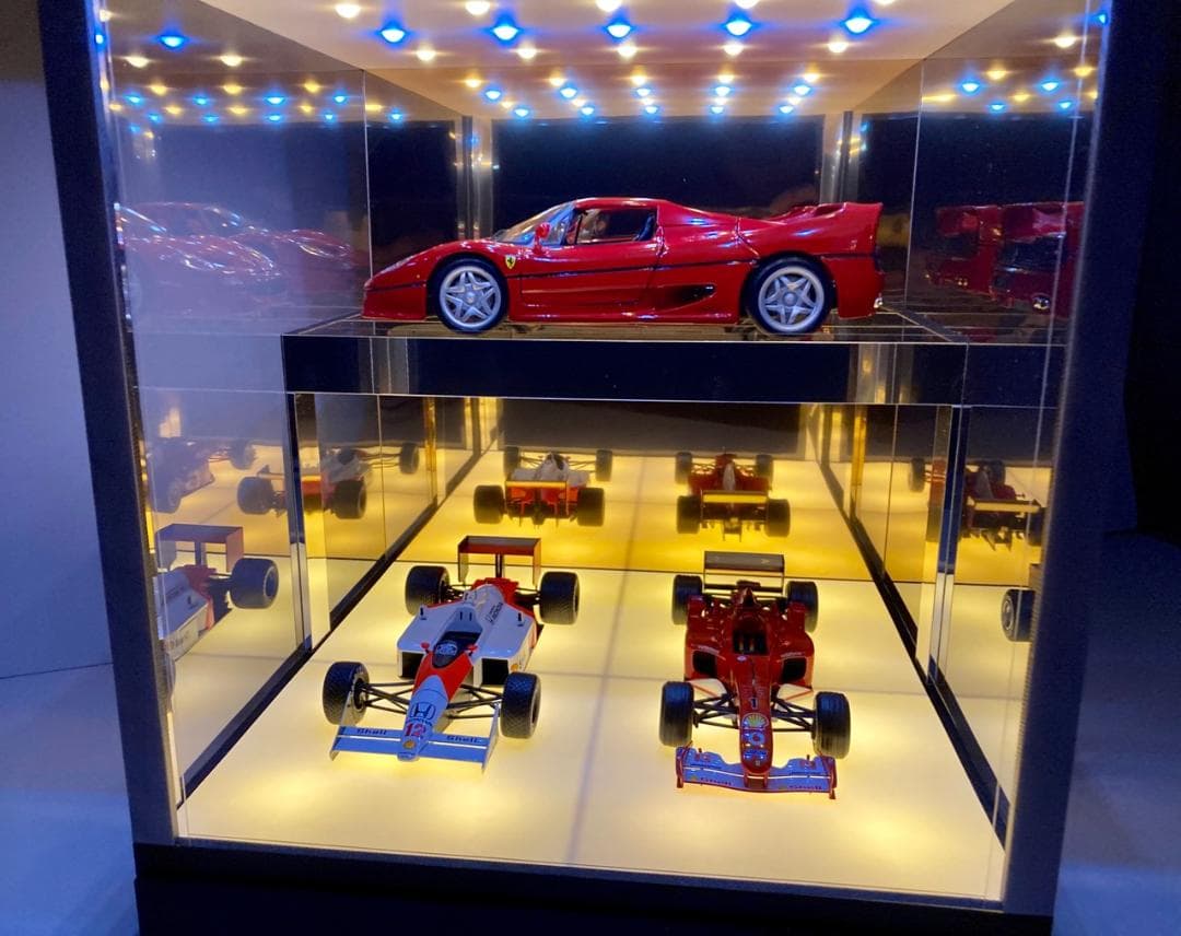 一球オーダー品・2層式・ディスプレーBOX・スタイリッシュジオラマ