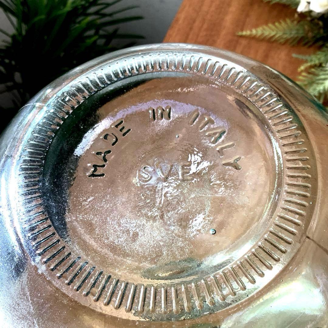 イタリアSVE 社　シードルガラス瓶(フラワーベース・オブジェ)ヴィンテージ