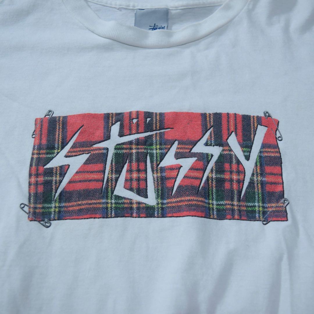 old STUSSY 90s USA製 プリントTシャツ kissオマージュロゴ