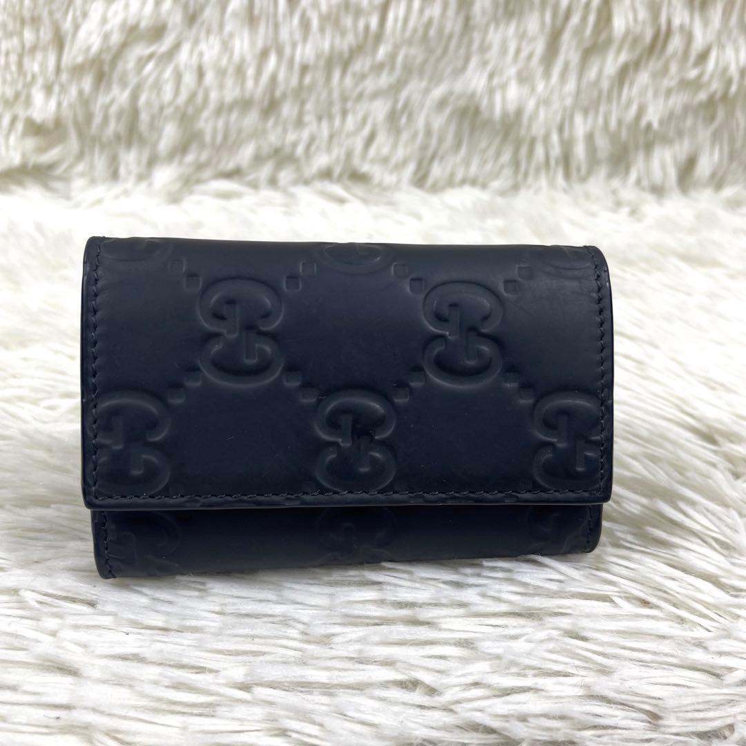 極美品‼️GUCCI ６連キーケース　インターロッキング　GG柄　グッチシマ