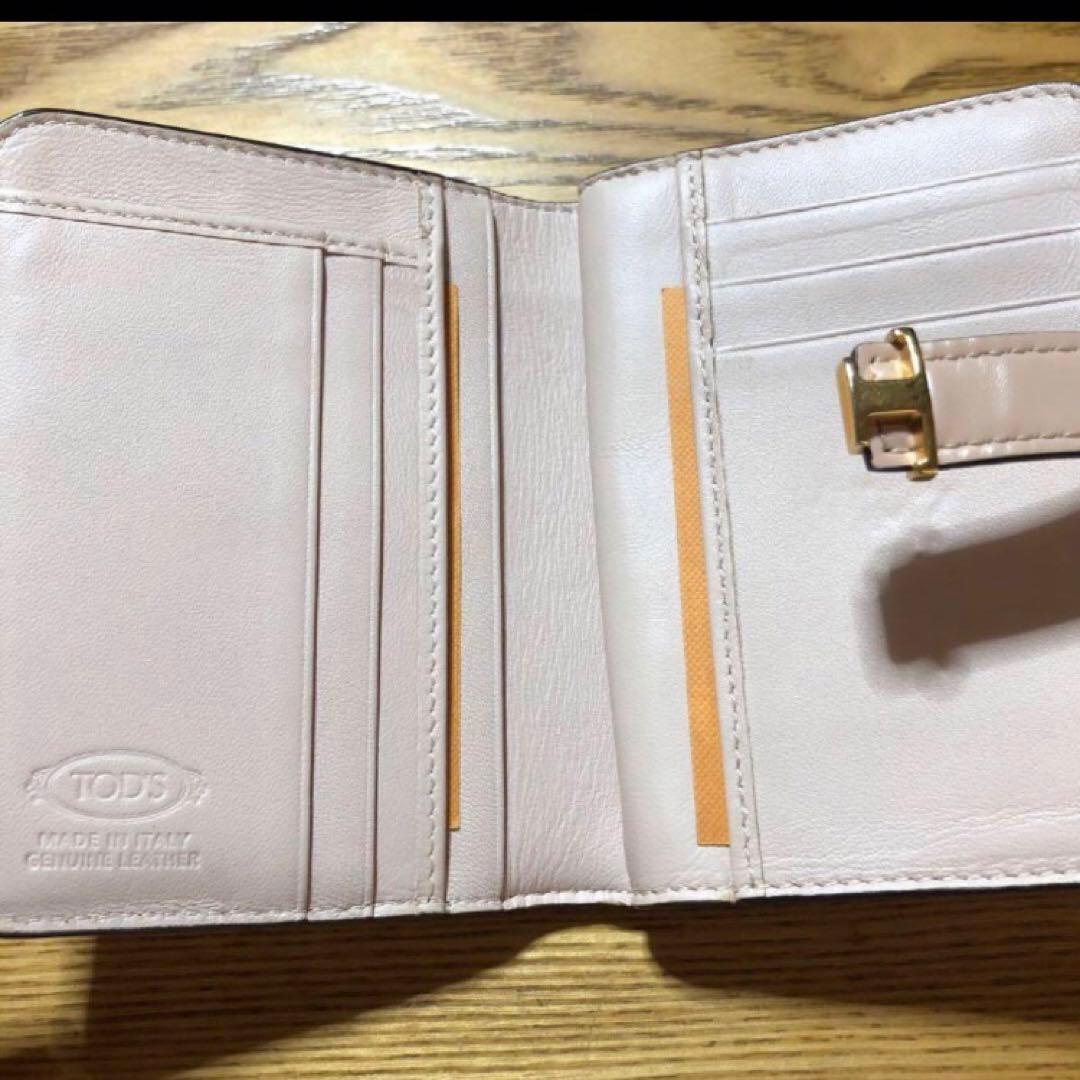 TOD'S 二つ折り財布 ライトピンク