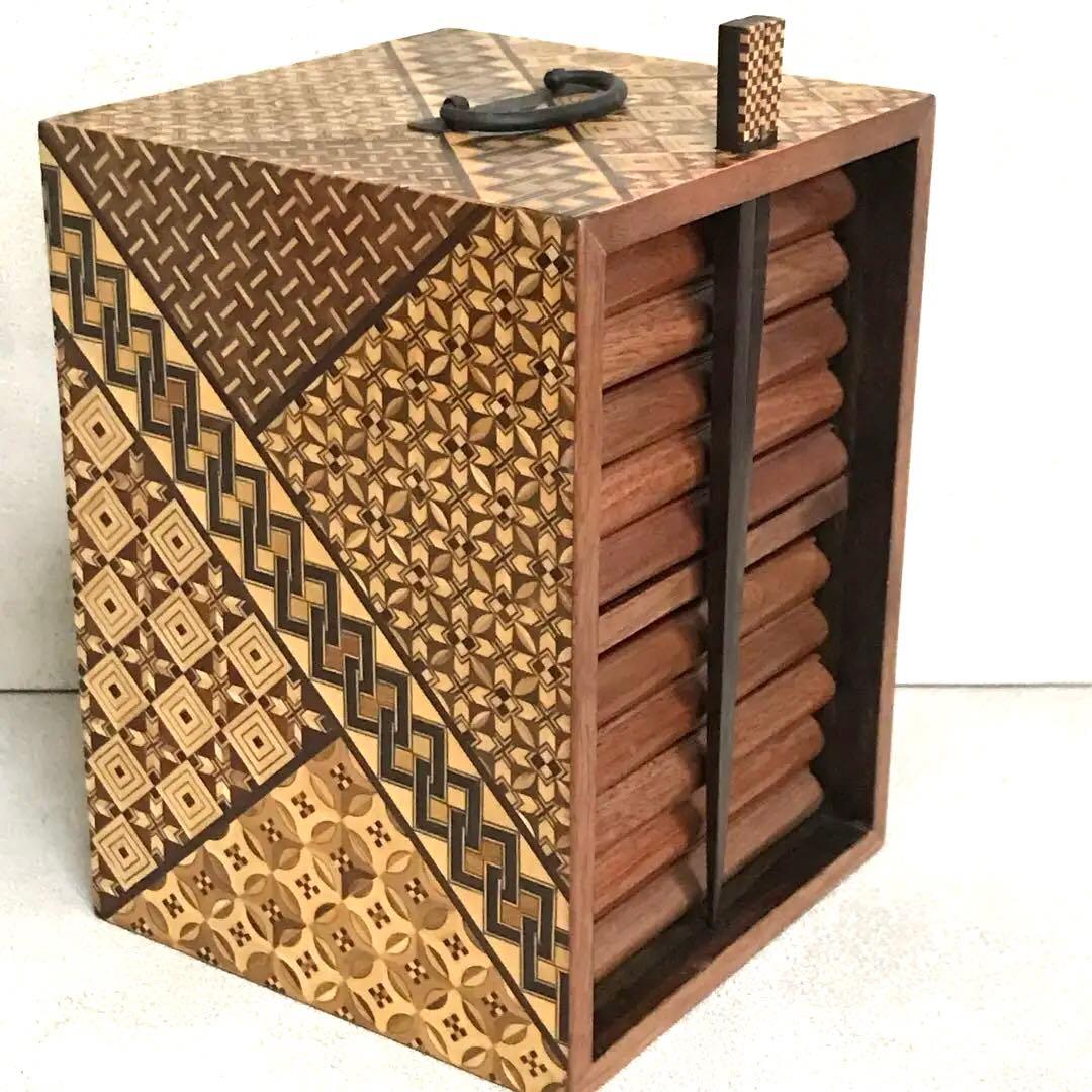 希少　箱根寄木細工　工芸品　取り皿10枚　取り箸付き(箱根駅伝トロフィー)