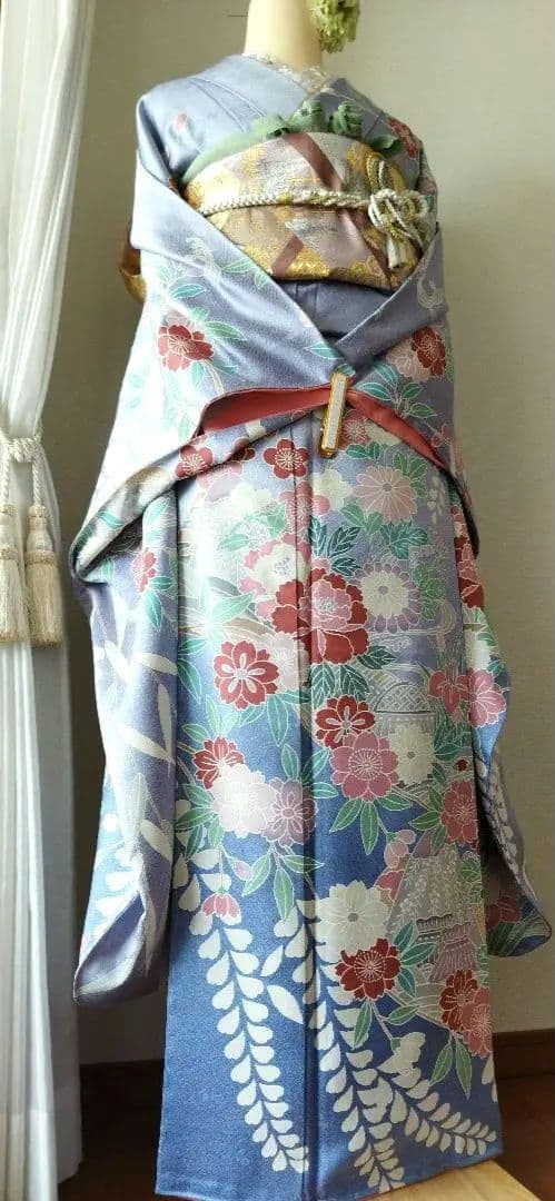 PPP様☆385.琥珀糖みたい　儚可愛い振袖7点セット　正絹　フルセット　成人式