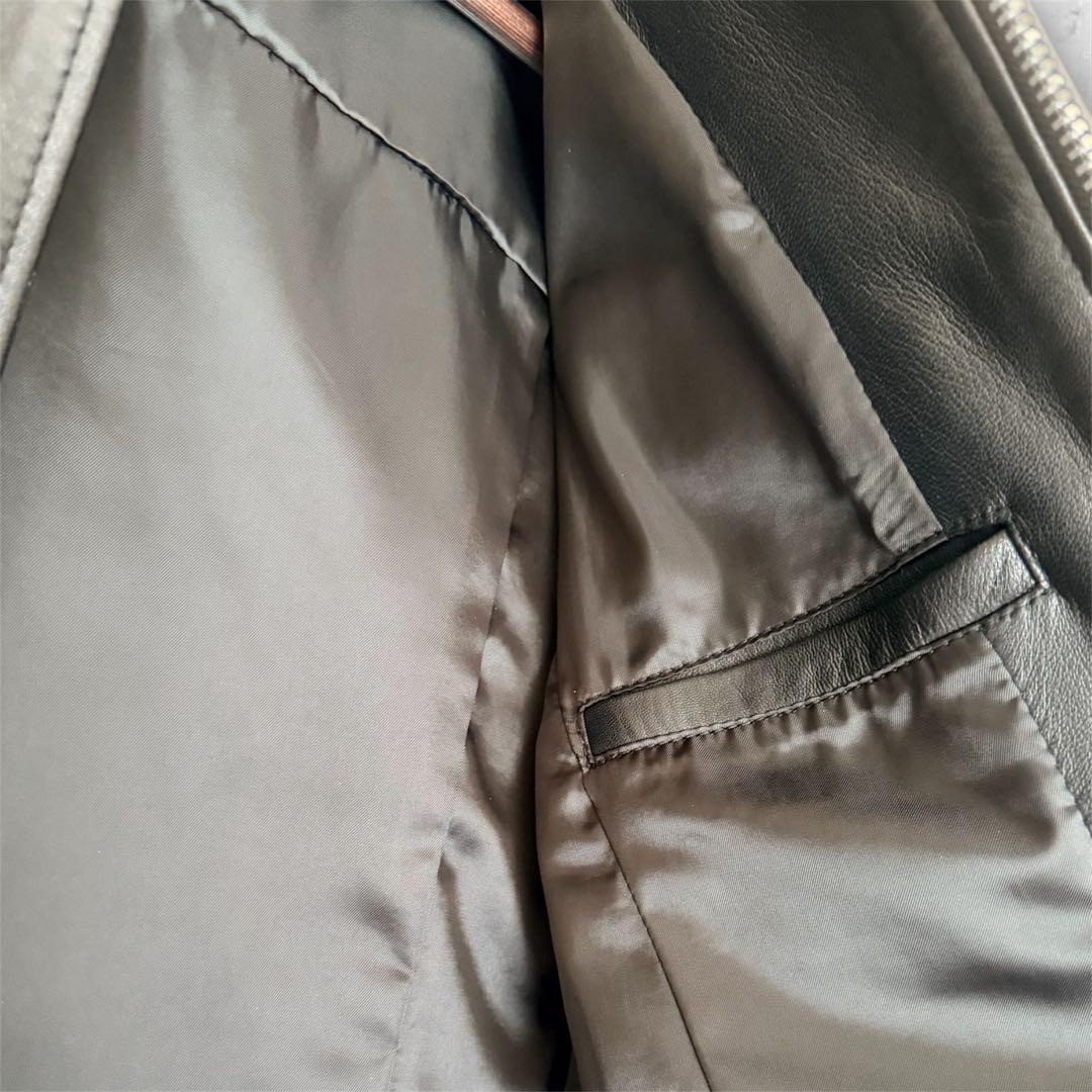 【1/3まで値引中！】【試着のみ美品】【ラムレザージャケット】【Lサイズ】