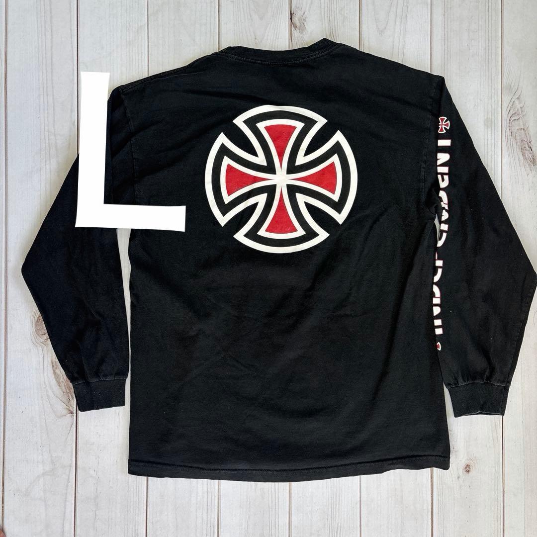 Independent アイアンクロス ロンT 再販不可 黒 L