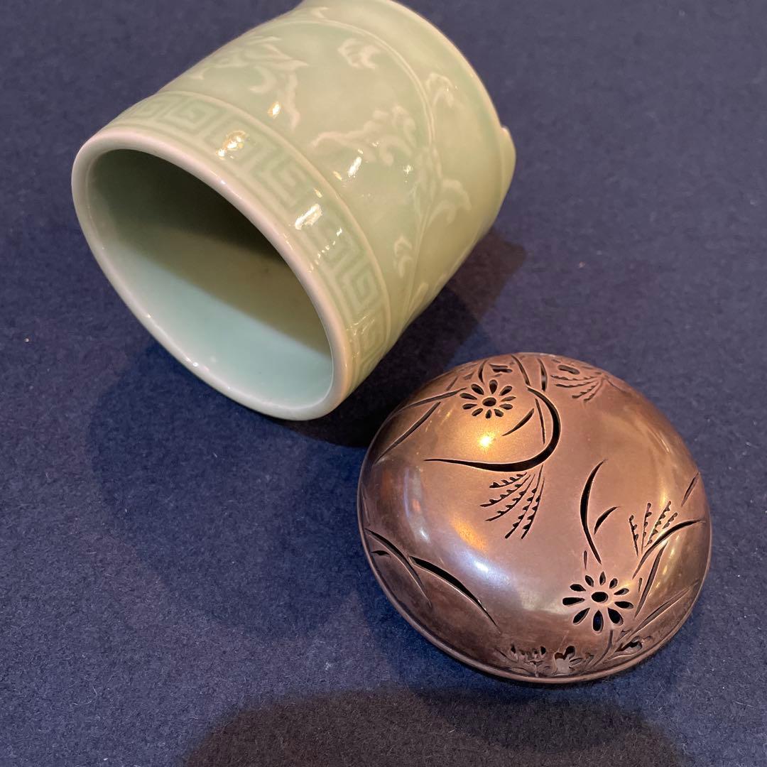 「千家十職」14代【永楽善五郎(得全)】(作) 、【中川浄益】造り『銀火屋香炉』