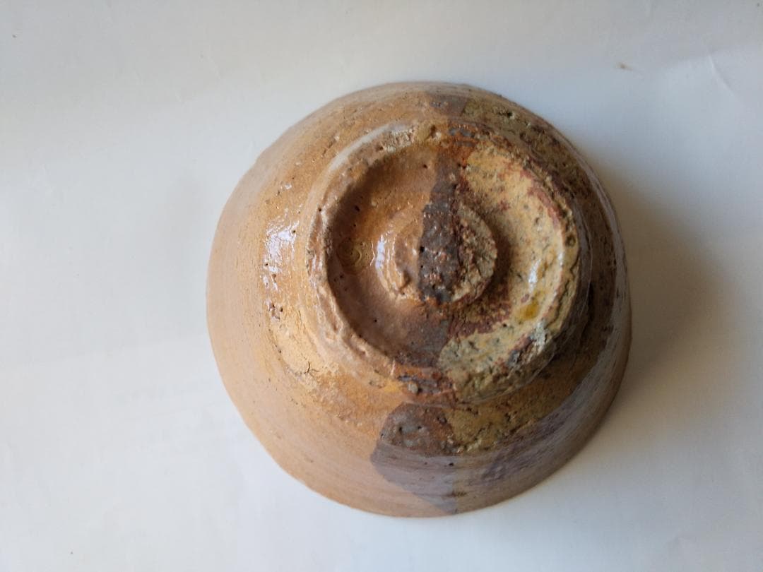 赤津焼 長谷窯 加藤錦雄 作 伊羅保片身替 茶碗 共箱 栞 茶器 抹茶碗 新品